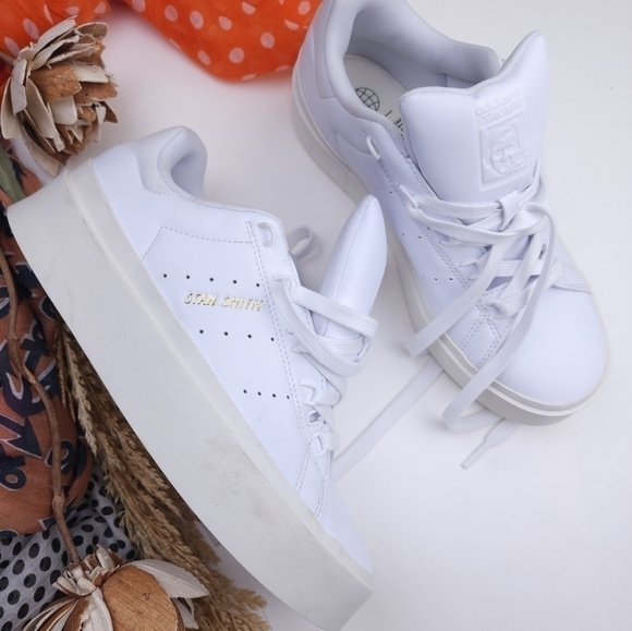 Rare Stan Smith White Platform Women's Sneakers Sz 8½m - Picture 11 of 16